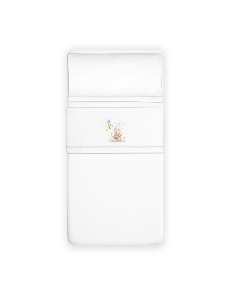 Triptico Coche Franela  Mod Elefante Bco/Azul