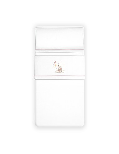 Triptico Coche Franela  Mod Elefante Bco/Rosa