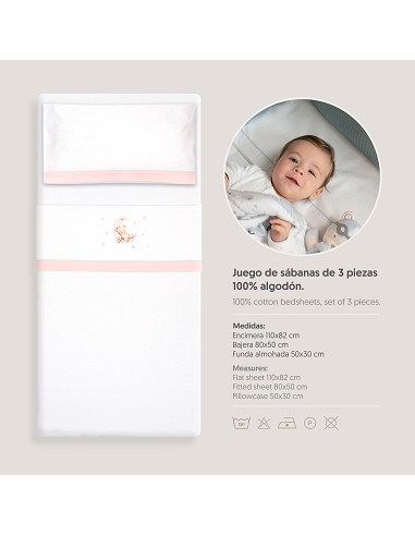 Triptico Coche Franela Estampado Oso Luna...