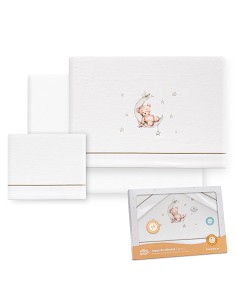 Triptico Coche Franela Estampado Oso Luna Estrellas...