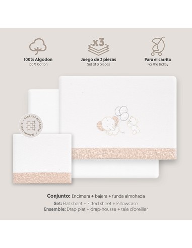 Triptico Coche Franela Oso Elefante Globos...