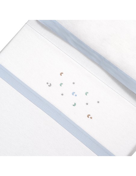 Triptico Coche Franela Estrella Luna Multicolor Bco/Azul