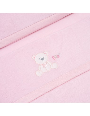 Triptico Coche Coralina Mod. Oso Lazo Rosa