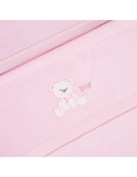 Triptico Coche Coralina Mod. Oso Lazo Rosa