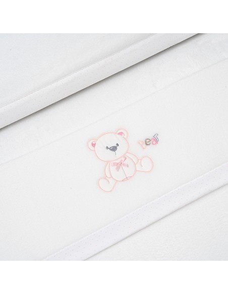 Triptico Coche Coralina Mod. Oso Lazo Bco/Rosa