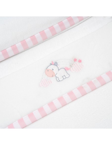 Triptico Coche Coralina Mod. Unicornio Nube Bco/Rosa