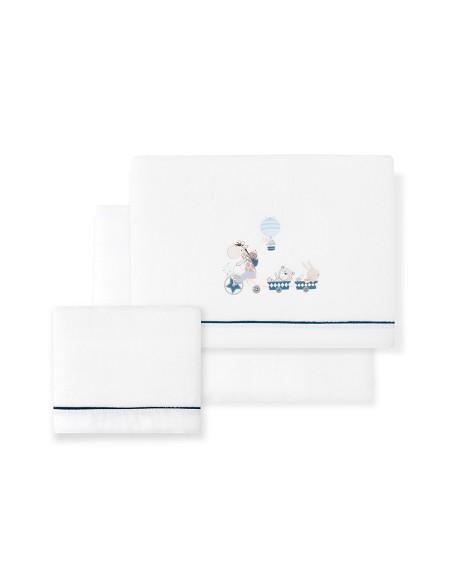 Triptico Coche Coralina Mod. Jirafa Bicicleta Bco/Petroleo