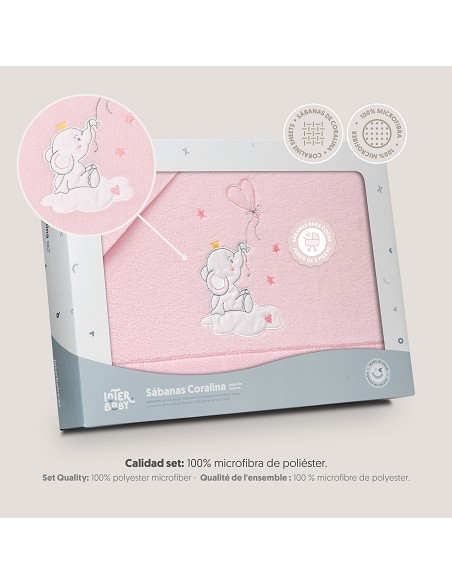 Triptico Coche Coralina Elefante Globo Corazon Rosa