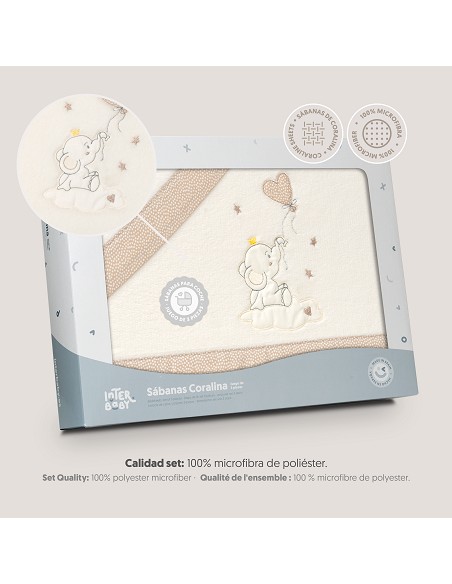Triptico Coche Coralina Elefante Globo Corazon Beig