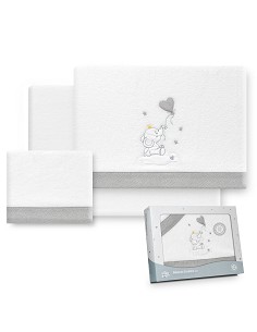 Triptico Coche Coralina Elefante Globo Corazon Bco/Gris