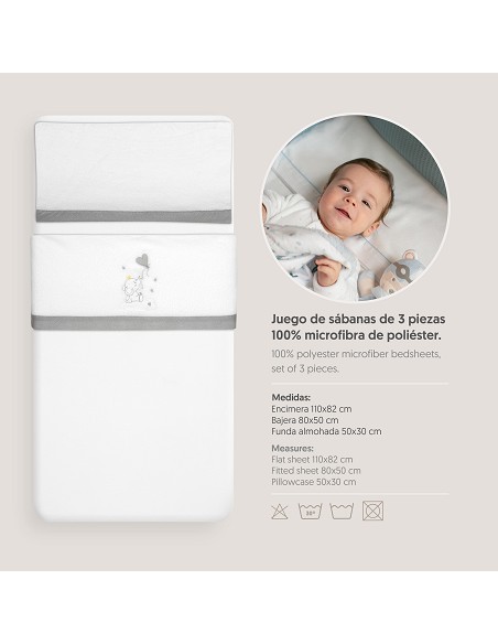 Triptico Coche Coralina Elefante Globo Corazon Bco/Gris