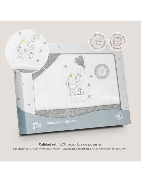 Triptico Coche Coralina Elefante Globo Corazon Bco/Gris