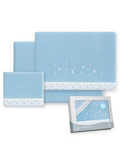 Triptico Coche Coralina Estrellas Luna Azul