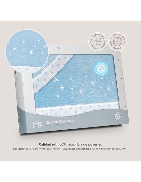 Triptico Coche Coralina Estrellas Luna Azul