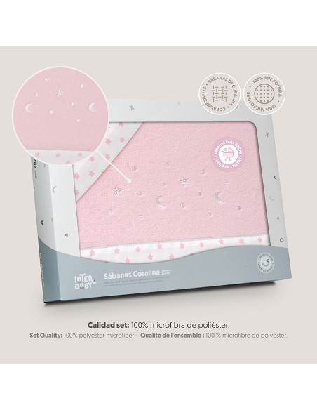 Triptico Coche Coralina Estrellas Luna Rosa