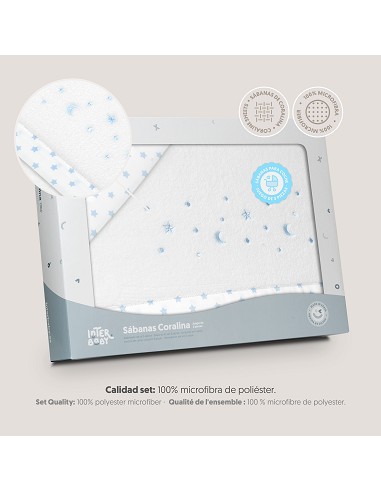 Triptico Coche Coralina Estrellas Luna Bco/Azul