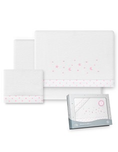 Triptico Coche Coralina Estrellas Luna Bco/Rosa