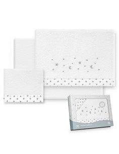 Triptico Coche Coralina Estrellas Luna Bco/Gris