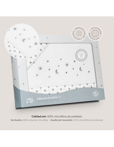 Triptico Coche Coralina Estrellas Luna Bco/Gris