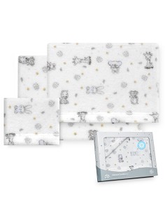 Triptico Coche Coralina Estampado Koala Bco/Azul