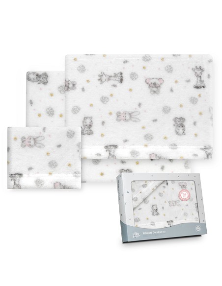 Triptico Coche Coralina Estampado Koala Bco/Rosa