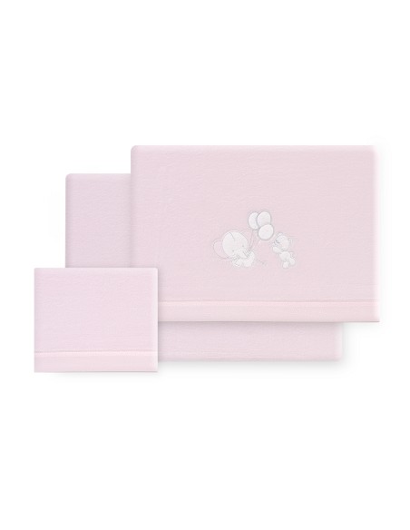 Triptico Coche Coralina Oso Elefante Globos Rosa