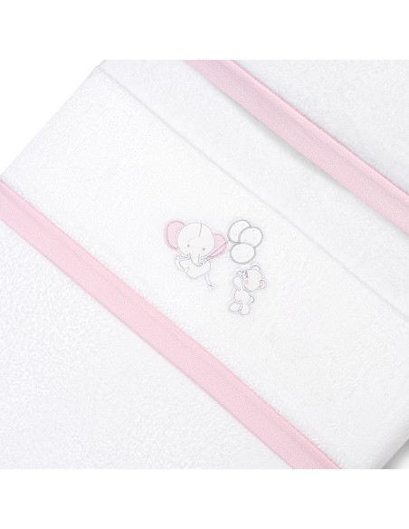 Triptico Coche Coralina Oso Elefante Globos Bco/Rosa