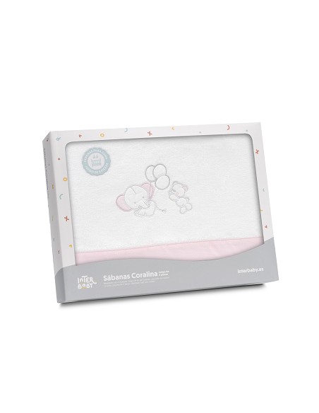 Triptico Coche Coralina Oso Elefante Globos Bco/Rosa
