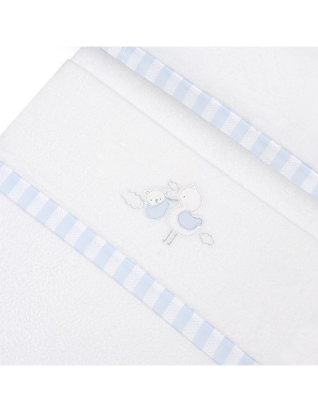 Triptico Coche Coralina Cigueña Oso Bco/Azul