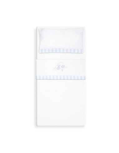 Triptico Coche Coralina Cigueña Oso Bco/Azul