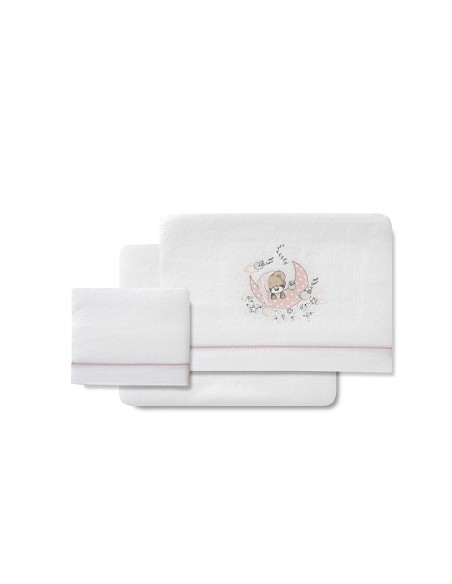 Triptico Cuna Coralina Mod New Sleeping Bco/Rosa