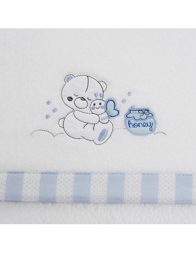 Triptico Cuna Coralina Mod Honey Bear Bco/Azul