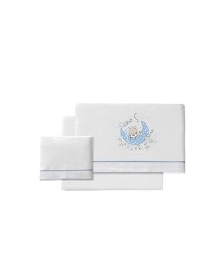 Triptico Cuna Franela Mod New Sleeping Bco/Azul