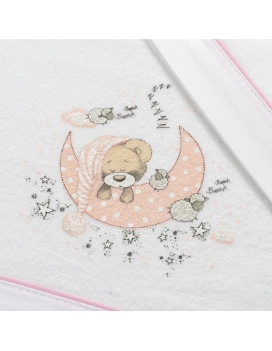 Triptico Cuna Franela Mod New Sleeping Bco/Rosa