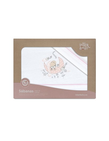 Triptico Cuna Franela Mod New Sleeping Bco/Rosa