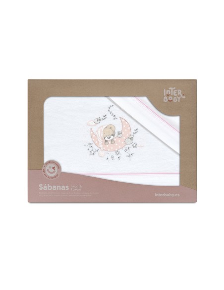 Triptico Cuna Franela Mod New Sleeping Bco/Rosa