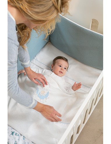 Triptico Cuna Franela Mod New Sleeping Bco/Rosa