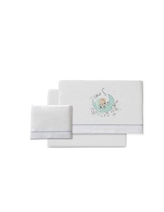 Triptico Cuna Franela Mod New Sleeping Bco/Verde