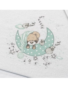 Triptico Cuna Franela Mod New Sleeping Bco/Verde 2