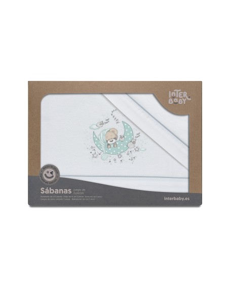 Triptico Cuna Franela Mod New Sleeping Bco/Verde