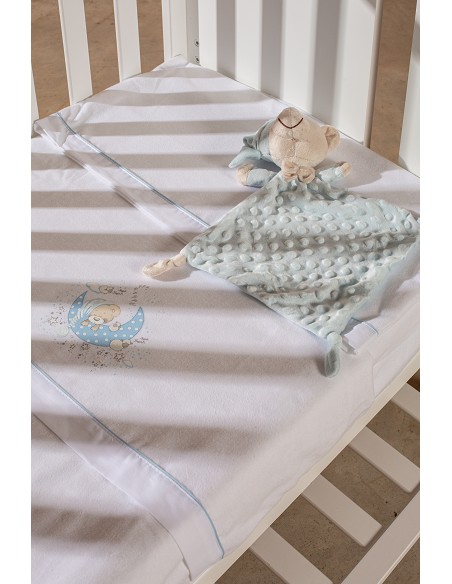 Triptico Cuna Franela Mod New Sleeping Bco/Verde