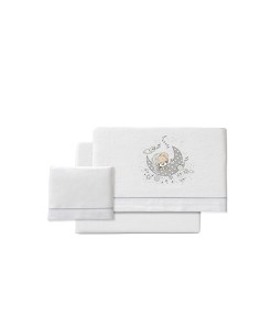 Triptico Cuna Franela Mod New Sleeping Bco/Gris