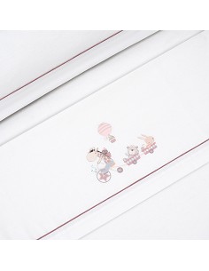 Triptico Cuna Franela Modelo Jirafa Bicicleta Bco/Maquillaje 2