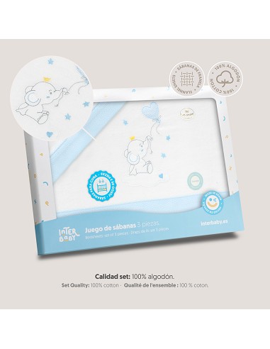 Triptico Cuna Franela Elefante Globo Corazon...