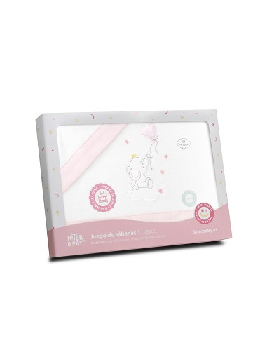 Triptico Cuna Franela Elefante Globo Corazon...