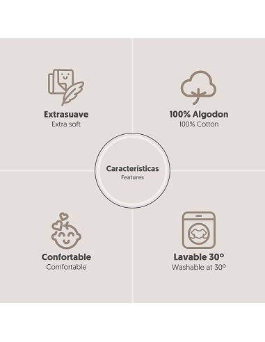 Triptico Cuna Franela Oso Elefante Globos Bco/Rosa