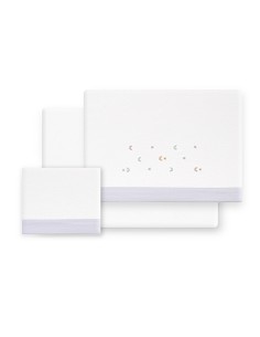 Triptico Cuna Franela Estrella Luna Multicolor Bco/Gris