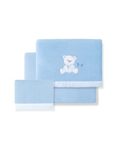 Triptico Cuna Coralina Mod. Oso Lazo+Broche Azul 2