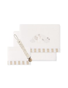 Triptico Cuna Coralina Mod. Unicornio Nube+Broche Beig