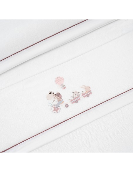 Triptico Cuna Coralina Mod. Jirafa Bicicleta+Broche Bco/Maquillaje